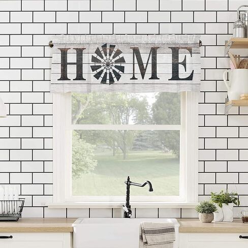 Window Curtains Vanlance Rod Pocket Curtain Drapery for Living Room Kitchen Bathroom, Ocean Theme, Soft&Washable Small Window Treatment Valances, Underwater World Fish Sea, 1 Panel, 54x18inch in Kuwait