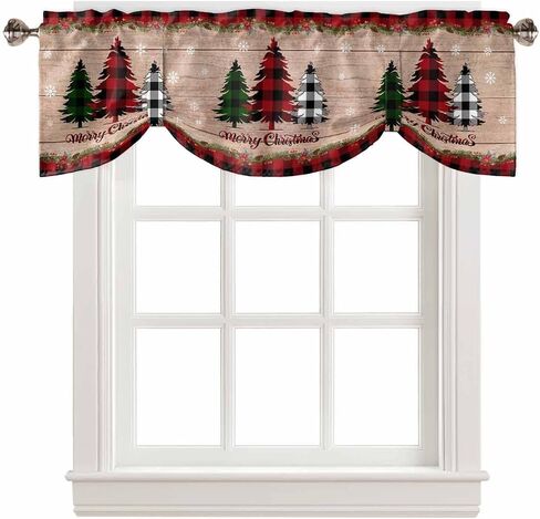 Coffee Theme Tie Up Window Valances Kitchen Curtain Curtains Drapery for Living Room Bedroom Bathroom Washable Small Farmhouse Style Available Window Valences Topper for Cafe, 54x18inch in Kuwait