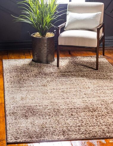 Unique Loom Autumn Collection Modern Contemporary Casual Abstract Area Rug (Terracotta/ Beige Rustic, 9 x 12 ft Rectangular) in Kuwait