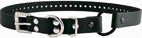 Educator Bungee Dog Collar, Biothane, Waterproof, Odorproof, Metal Buckle and D Ring with Comfort Bungee Loop Adjustable for Custom Fit, 3/4-Inch, Black in Kuwait