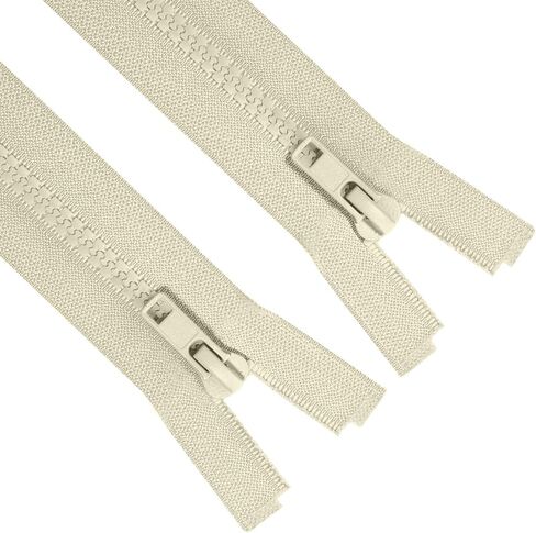 Sawoake 2PCS #5 12 Inch Separating Jacket Zippers for Sewing Coats Jacket Zipper White Molded Plastic Zippers Bulk Tailor DIY Sewing Tools for Garment/Bags/Home Textile in Kuwait