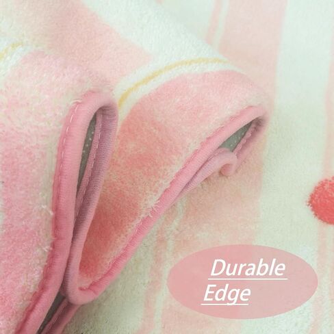 USTIDE Kids Runner Rug, Pink Oval Girls Pink Carpet Super Fluffy and Washable Throw Mat Castle Cartoon Floor Carpet Cute Bedside Rug for Nursery Playroom Bedroom Decor (Oval Runner,32"x63") in Kuwait