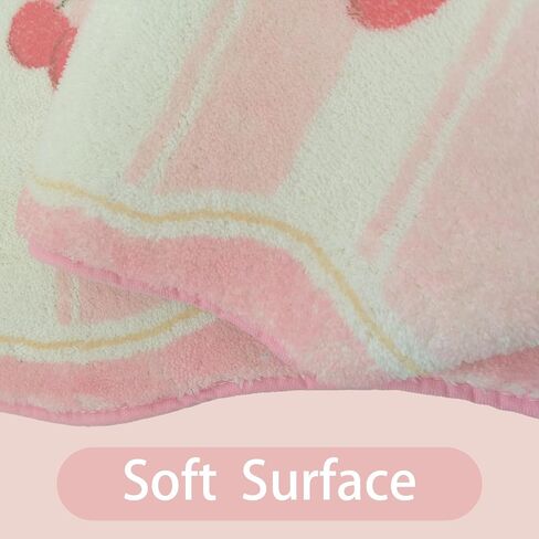 USTIDE Kids Runner Rug, Pink Oval Girls Pink Carpet Super Fluffy and Washable Throw Mat Castle Cartoon Floor Carpet Cute Bedside Rug for Nursery Playroom Bedroom Decor (Oval Runner,32"x63") in Kuwait