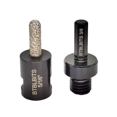 Diamond Mortar Raking Bit 5/16" x 4" Mortar Router Bits with 5/8-11 Thread Plus 3/8" Hex Shank Adapter for Mortar Raking Tuck Pointing Granite Marble Concrete Brick Stone Removal in Kuwait
