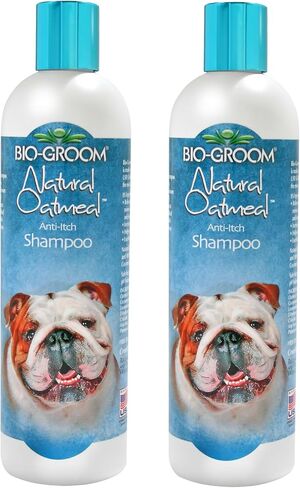 Bio-Groom Oatmeal Dog Shampoo – for Allergies and Itching, Cruelty-Free, Dog Bathing Supplies, Puppy Shampoo for Sensitive Skin, Made in USA, Anti-Itch Dog Products – 12 fl oz 2-Pack in Kuwait