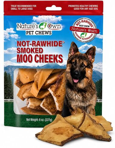 Best Buy Bones Nature's Own Pet Chews Moo Cheeks Bag Treat, 8 oz in Kuwait