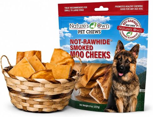 Best Buy Bones Nature's Own Pet Chews Moo Cheeks Bag Treat, 8 oz in Kuwait