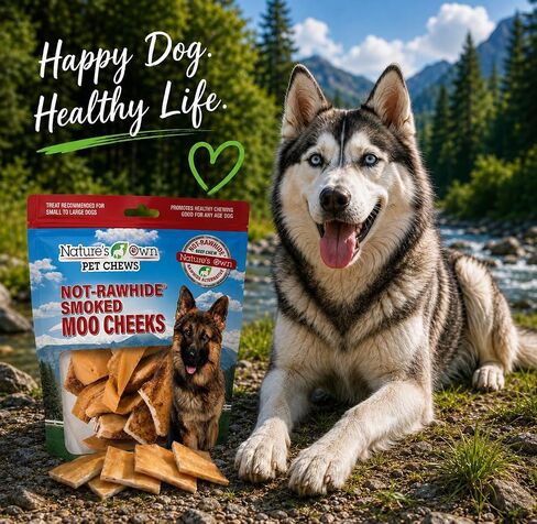 Best Buy Bones Nature's Own Pet Chews Moo Cheeks Bag Treat, 8 oz in Kuwait