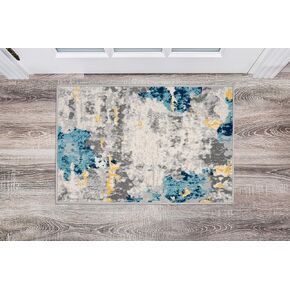 Rugshop Sky Collection Transitional Abstract Area Rug 5' x 7' Multi in Kuwait