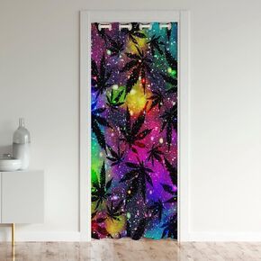 jejeloiu Sun Moon Door Curtain for Doorway Privacy，Boho Tree Closet Door Cover Curtain for Bedroom Living Room，Galaxy Butterfly 30%-50% Room Darkening Blackout Curtain34x80 Inch 1 Panel in Kuwait