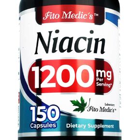 FITO MEDIC'S Lab - Niacin - Vitamin b3-1200 mg per Serving, 150 Capsules of - Vitamin b3 niacin - Ultra high Absorption. in Kuwait
