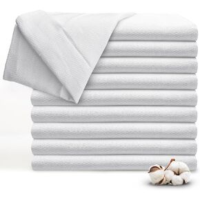RUVANTI 10 Pack Birdseye Flat-Fold Cloth Diapers for Babies, 100% Cotton Extra Large Reusable Diapers 24x24 Inches, Baby Burp Cloths in Kuwait