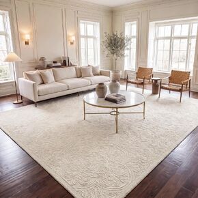SAFAVIEH Trace Collection Runner Rug - 2'3" x 12', Ivory, Handmade Wool, Ideal for High Traffic Areas in Living Room, Bedroom (TRC101C) in Kuwait