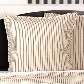 Piper Classics Katie's Vintage Stripe Tier Curtains, Set of 2, 24" Long, Urban Rustic Farmhouse Boho Style Café Curtain, Natural Cream w/Black Stripes in Kuwait