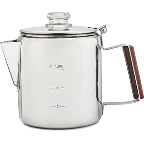 COLETTI Bozeman Camping Coffee Pot – Coffee Percolator – Percolator Coffee Pot for Campfire or Stove Top Coffee Making (6 CUP) in Kuwait