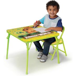 CoComelon Table & Chair Set for Toddlers 24-48M, Includes 1 Table & 1 Chair - Sturdy Metal Construction, Table: 20" L x 20" W x 16.4" H, Chair: 12" L x 11.6" W x 17.7" H - Weight Limit: 70 lbs in Kuwait