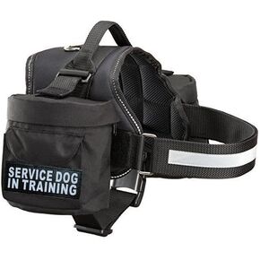 Doggie Stylz Service Dog in Training Harness with Removable Saddle Bag Backpack Harness Carrier Traveling Bag. 2 patches. Please measure dog before ordering in Kuwait