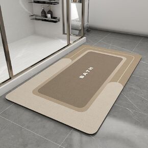 MontVoo-Bath Mat-Bathroom Mat Rug Non Slip Super Absorbent Stain Resistant Quick Dry Thin Bathroom Rug-Bath Mats for Bathroom Floor Bathtub Vanity-Bathmat Bath Rug Easy Care 17"x27" Grey in Kuwait
