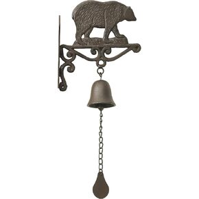 Remenna Vintage Cast Iron Dinner Bell as Entry Door Bell, Outside Hanging Decor or Indoor Decoration Wall Antique Farm and Front Gate Bell in Kuwait