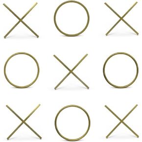 Meridian Furniture 431 XOXO Collection Modern | Contemporary Stainless Steel Wall Decor, 19.5" W x 19.5" D x 19.5" H, Gold in Kuwait
