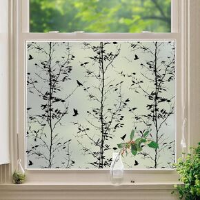 DKTIE Stained Glass Window Film Geometric Patterns, Fine Frosted Window Clings for Glass Windows, Waterproof for Bathroom Window Privacy Film Day and Night (B213-UV7, 35.4 x 78.7 Inch) in Kuwait