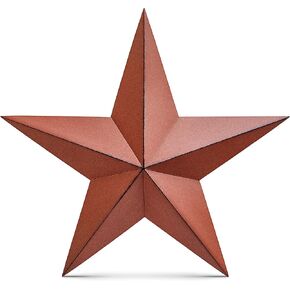 Rustic Barn Star Wall Decor - Handmade 24" Burgundy Large Barn Star - Country Rustic Primitive Stars for House Decor - Barn Stars for Outside - Amish Distressed Tin Stars - Primitive Wall Decor in Kuwait