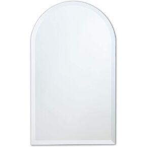 Better Bevel 19" x 32" Frameless Arch-Top Cathedral Mirror | 1" Beveled Edge | Bathroom Wall Mirror in Kuwait
