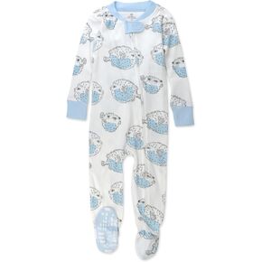 HonestBaby Non-Slip Footed Pajamas One-Piece Sleeper Jumpsuit Zip-Front Pjs 100% Organic Cotton for Baby Girls in Kuwait