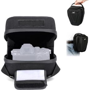 Hard Shell Camera Case, EVA Hard Storage Protective Case Bag Pouch for Canon Sony Nikon Fuji and More Camera with lens below 6.4 x 4.5 x 7.5"(W x H x D), with 3 Carrying Options & Quick Access Opening in Kuwait