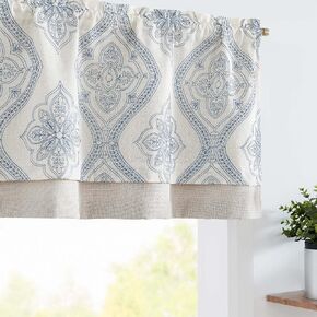 jinchan Gray Linen Textured Valance Curtain Blackout Kitchen Small Drapes for Windows 18 Inch Length Farmhouse Rustic Double Layer Valance for Living Room Laundry Rod Pocket 1 Panel Grey in Kuwait
