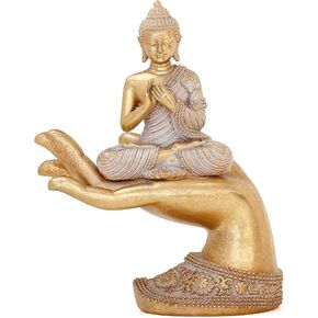 Buddha Statue for Home Decor Gold 10.2''-Buddha Statues for Zen Decor - Buddha Statue Large for Spiritual-Buddha Decor for Living Room-Buda – Indoor Buddha Gift for Relaxation, Meditation or Shrine in Kuwait