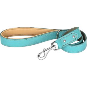 Riparo Heavy Duty Leather Dog Leash with Padded Handle, 3FT Long, 1.25IN Wide Dog Training Walking Leashes for Medium Large Dogs (Black, 3FT x 1.25") in Kuwait