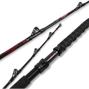Fiblink Bent Butt Trolling Rod 2-Piece Saltwater Offshore Fishing Rod Big Game Roller Rod Conventional Boat Pole in Kuwait