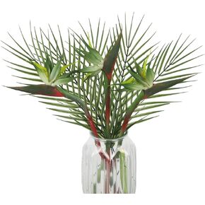 Bird of Paradise Artificial Plant Combo Palm Leaves,Faux Bird of Paradise Plant with Artificial Palm Leaves for Wedding Garden Office Home Indoor and Outdoor Decor(Large Blue) in Kuwait