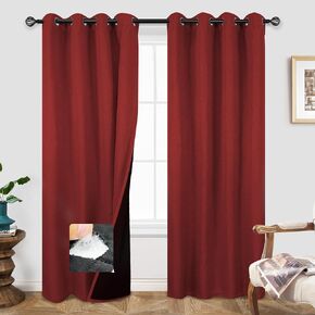 DriftAway Blackout Soundproof Thermal Insulated Linen Textured Curtains with Quilted Thermal Lining for Cold and Heat Blocking Noise Reducing Daytime Sleep 1 PC 50 Inches by 84 Inches Beige in Kuwait