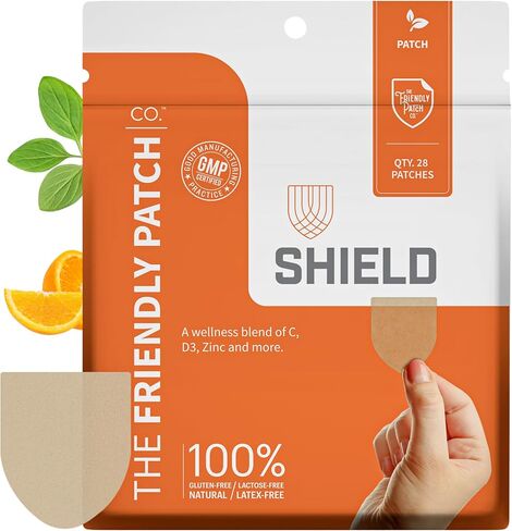 The Friendly Patch Shield Immune Patch - Vitamin D3, C & Zinc Patches - Wellness Patches - 28 Day Supply in Kuwait