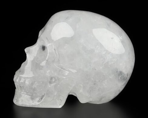 Skullis 2.0 "كوارتز روك كريستال منحوت جمجمة كريستال-منحوتة باليد الأحجار الكريمة الفنون الجميلة النحت. in Kuwait