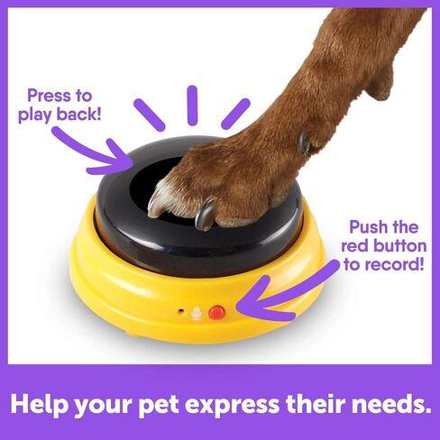 Hunger For Words Talking Pet Next Words Names - 3 Piece Set of Recordable Speech Buttons for Dog Training, Dog Buttons for Communication | Games & Stuff for Dogs in Kuwait