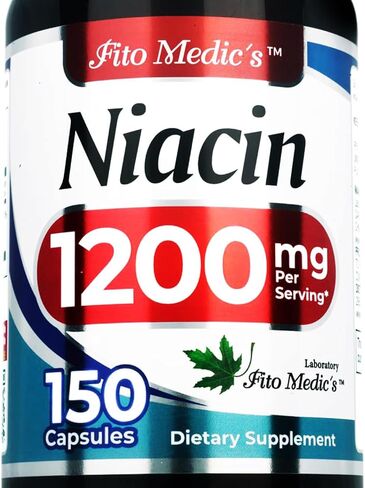 FITO MEDIC'S Lab - Niacin - Vitamin b3-1200 mg per Serving, 150 Capsules of - Vitamin b3 niacin - Ultra high Absorption. in Kuwait