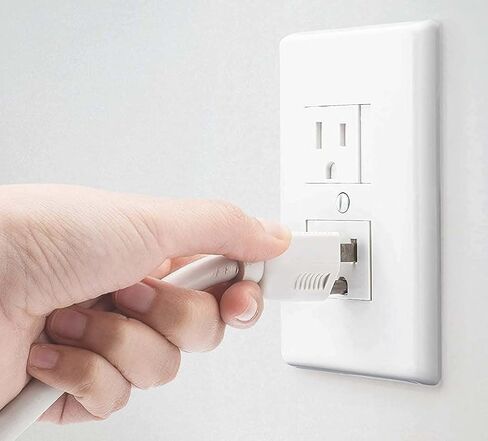 Safety Innovations Self-Closing Babyproof Outlet Covers - (For Center Screw Outlets Only) An Alternative To Wall Socket Plugs for Child Proofing, (12-Pack), (1-Screw), (White) White) in Kuwait