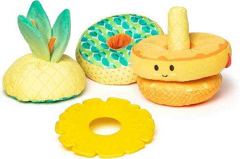 Melissa & Doug Pineapple Soft Stacker Sensory Toys for Babies 6-12 Months | Early Development & Activity Toys 6 Months+ Baby Toys | Soft Play Food Baby Toys 6 Months Plus | Baby Girl & Baby Boy Toys in Kuwait