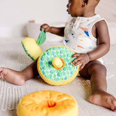 Melissa & Doug Pineapple Soft Stacker Sensory Toys for Babies 6-12 Months | Early Development & Activity Toys 6 Months+ Baby Toys | Soft Play Food Baby Toys 6 Months Plus | Baby Girl & Baby Boy Toys in Kuwait
