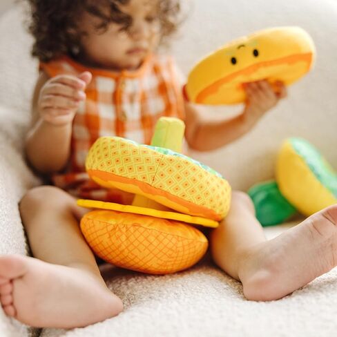 Melissa & Doug Pineapple Soft Stacker Sensory Toys for Babies 6-12 Months | Early Development & Activity Toys 6 Months+ Baby Toys | Soft Play Food Baby Toys 6 Months Plus | Baby Girl & Baby Boy Toys in Kuwait