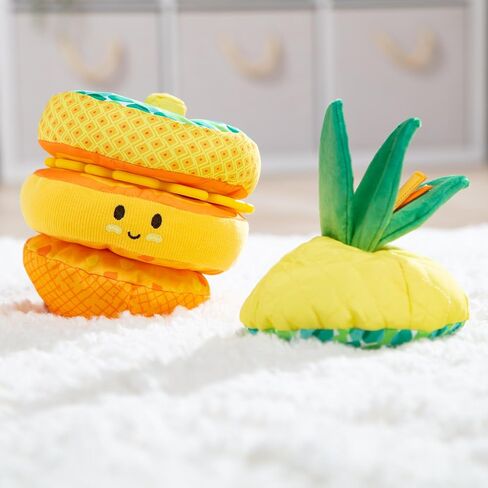 Melissa & Doug Pineapple Soft Stacker Sensory Toys for Babies 6-12 Months | Early Development & Activity Toys 6 Months+ Baby Toys | Soft Play Food Baby Toys 6 Months Plus | Baby Girl & Baby Boy Toys in Kuwait