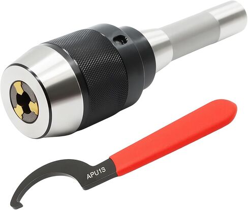 1/64"-1/2" Special Heavy Duty Keyless Drill Chuck with Integrated Shank, R8 Shank, Titanium Jaws (1/2" R8 Shank) in Kuwait