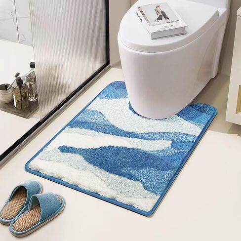 Wave shape furry bedroom rug, fluffy area rug, girls, boys, children's Room, Nursery Rugs Home decor,Bathroom Rug (19.7x47.2 in) in Kuwait