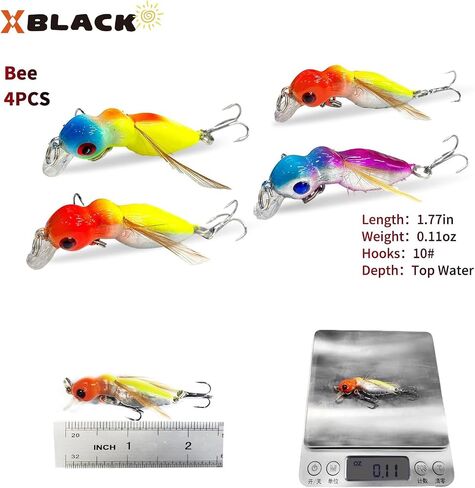مجموعة طعوم الصيد الصلبة XBLACK من Minnow Popper Jointed VIB Shrimp Frogs CrankBaits للمبتدئين المبتدئين، طعوم XBLACK، صيد الأسماك الكبيرة! in Kuwait