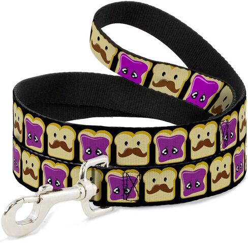 buckle-down "Peanut Butter & Jelly بشكل الشارب مع" Dog CJ1057-DSH4, 6' Long - 1.5" Wide, Multicolored in Kuwait