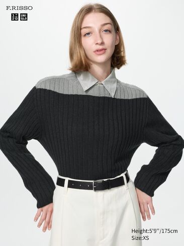 Uniqlo 3D Knit Boat Neck Sweater in Kuwait