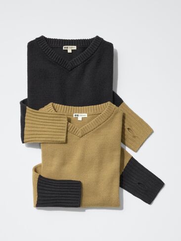 Uniqlo 3D Knit V-Neck Sweater in Kuwait